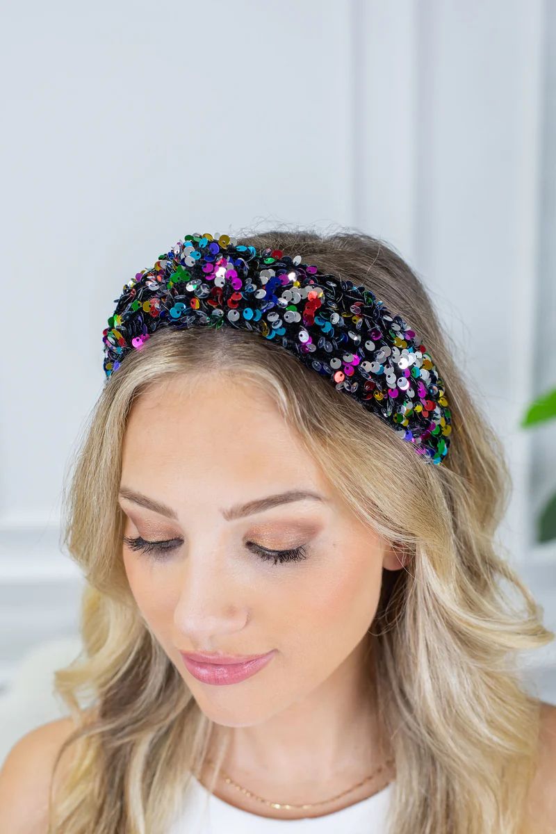 Charlene Sequin Headband- Multi | Avara