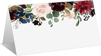 Place Cards for Floral Party, Editable Name Place Cards, Seating Place Cards for Tables, Tent Sty... | Amazon (US)