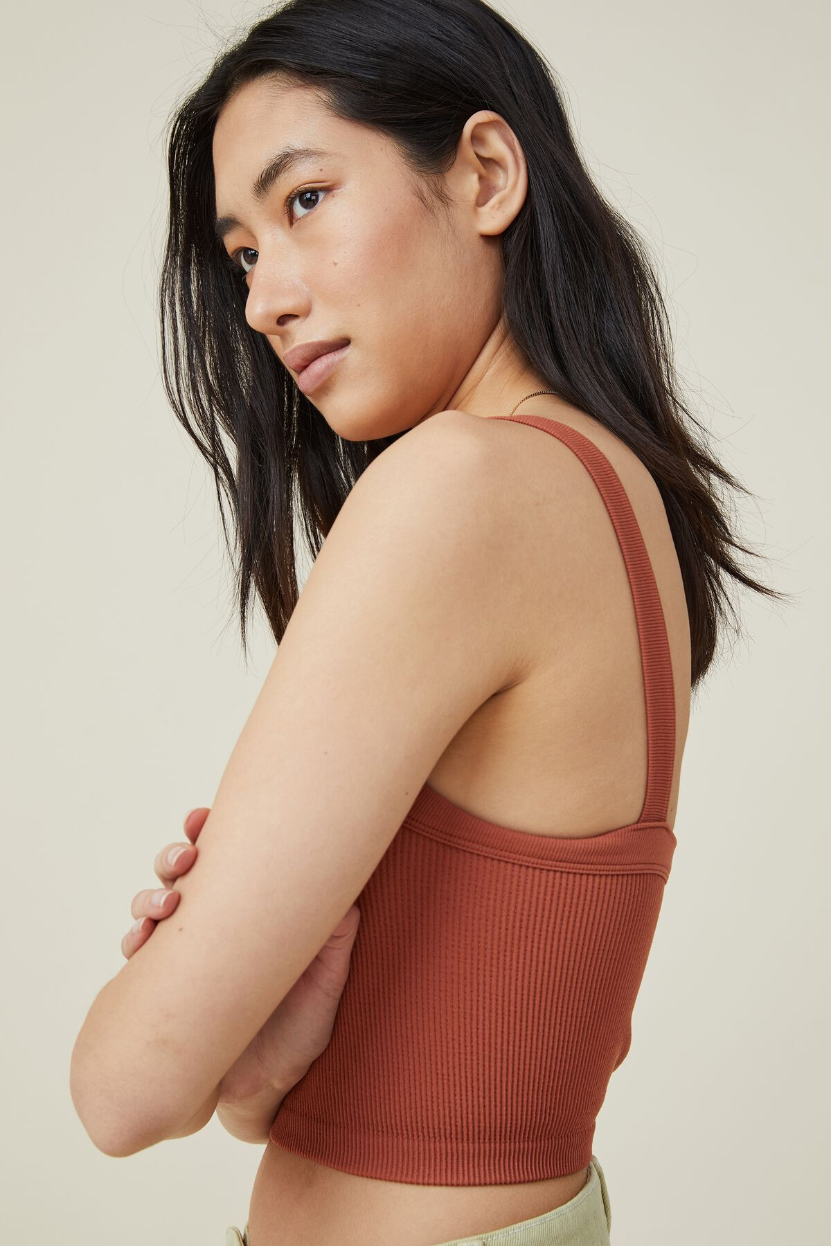 Seamless Nelly Straight Neck Tank | Cotton On (US)