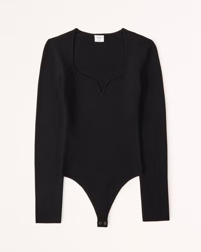 Women's Sweetheart Sweater Bodysuit | Women's Tops | Abercrombie.com | Abercrombie & Fitch (US)