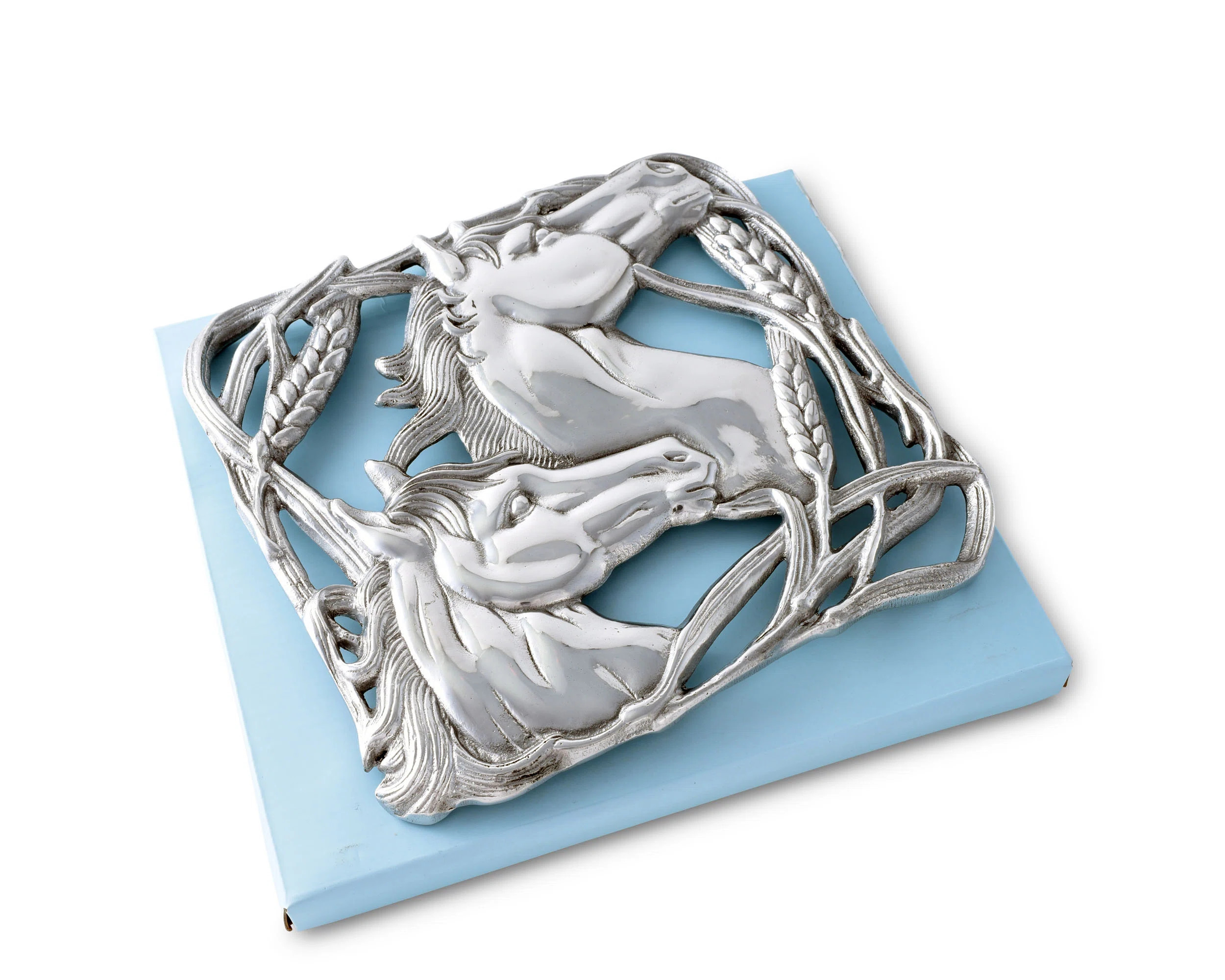 Equestrian Aluminum Square 1 Piece Trivet | Wayfair North America
