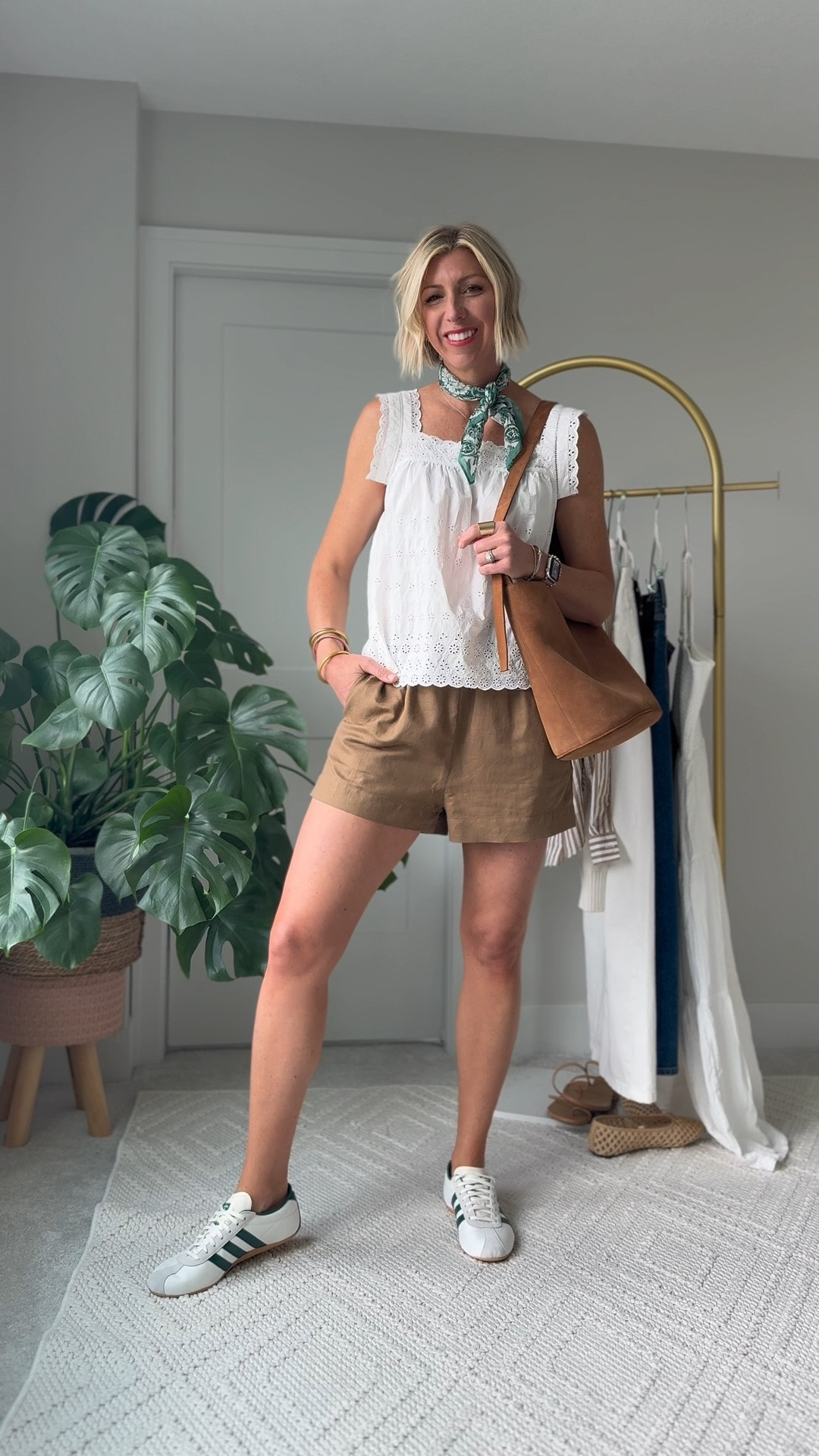 This matching linen said literally does it all wear it together or as separate for so many occasions this summer! I sized up one in the top and shorts for a relaxed fit

#LTKSeasonal #LTKSummerEdit #LTKOver40