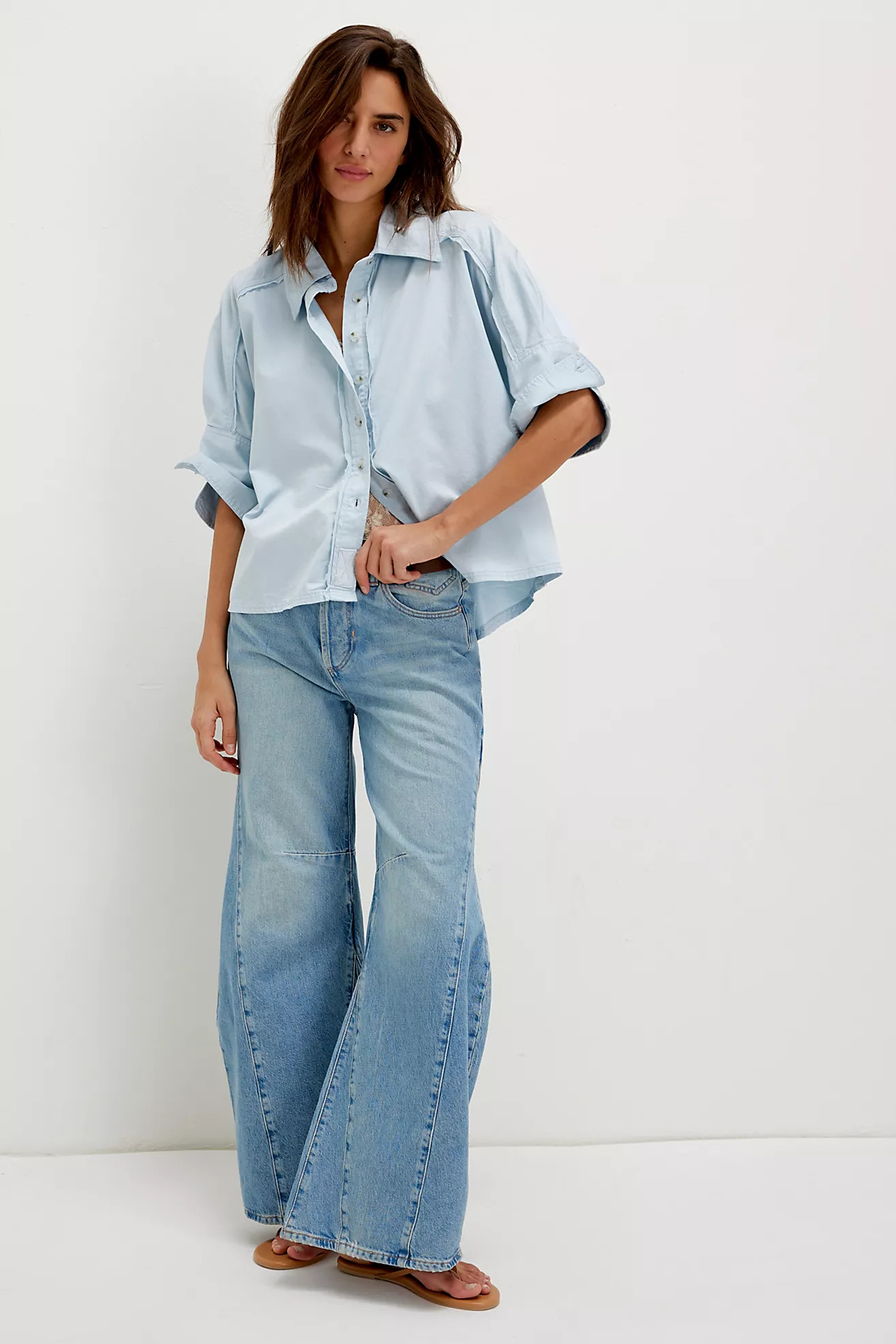 We The Free Seaside Cotton Shirt | Free People (Global - UK&FR Excluded)