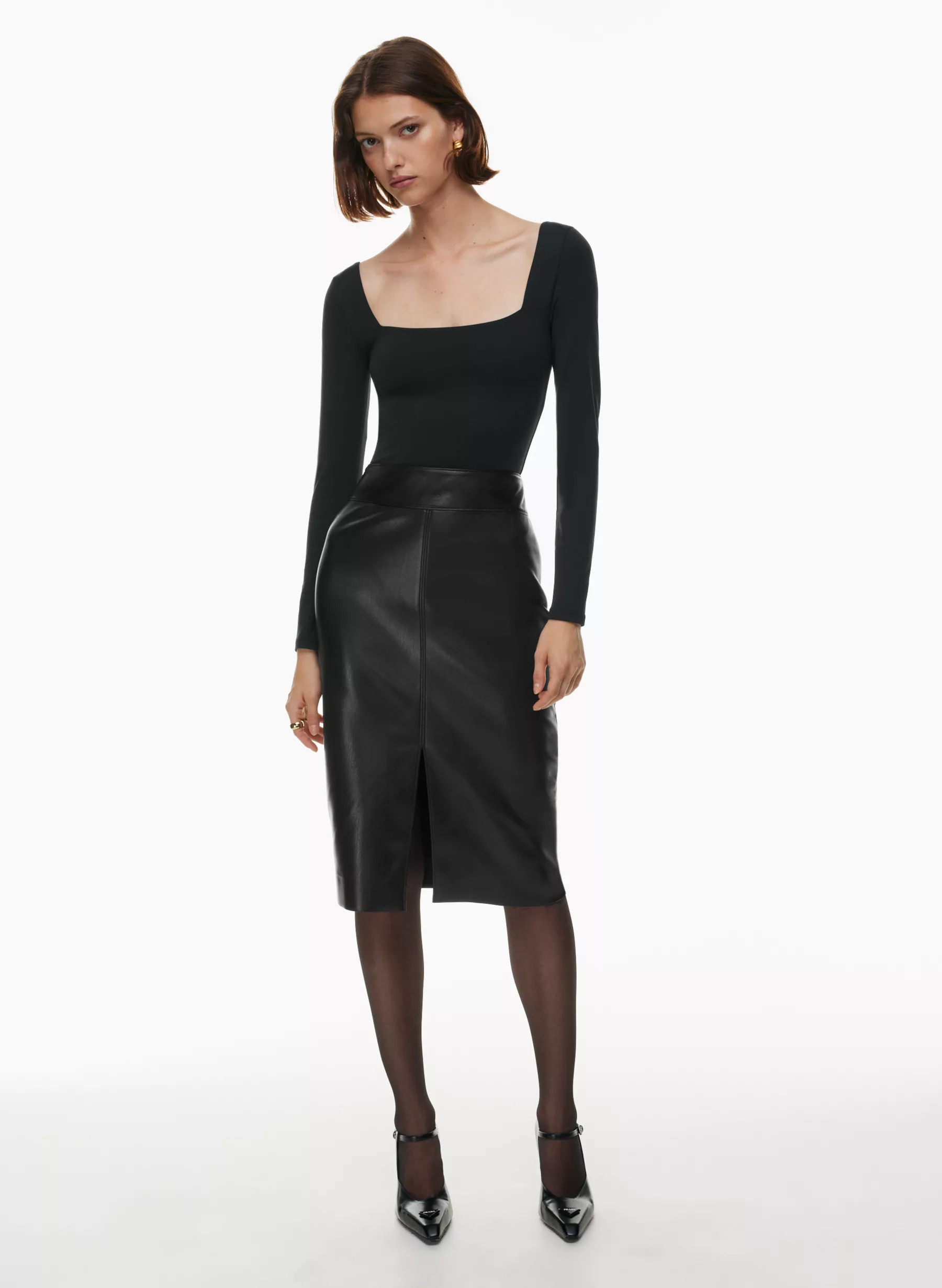 CONTOUR SQUARENECK LONGSLEEVE BODYSUIT | Aritzia