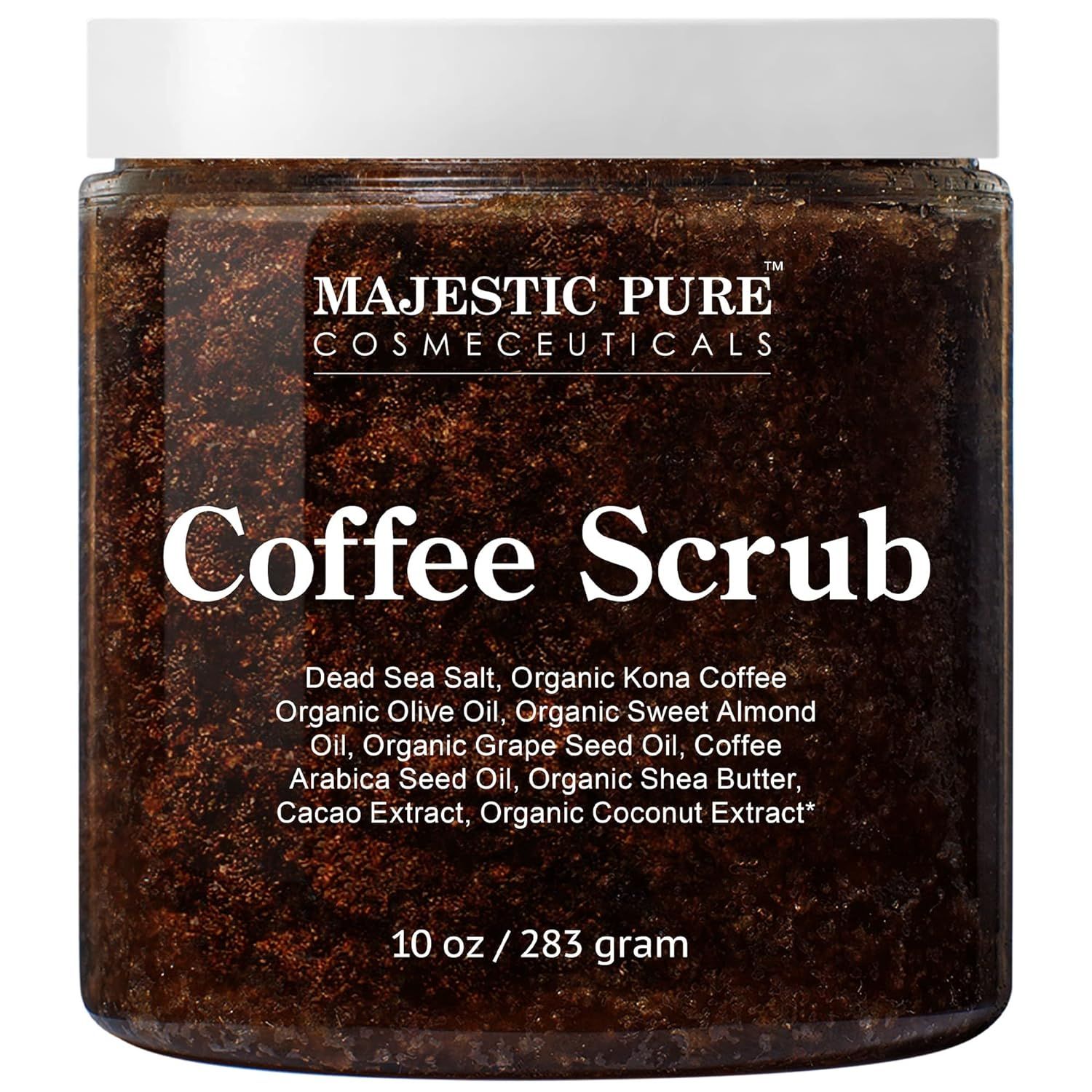 MAJESTIC PURE Arabica Coffee Scrub - All Natural Exfoliating Body Scrub for Skin Care, Stretch Ma... | Amazon (US)