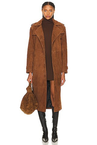 Suede Trench Coat | FWRD 