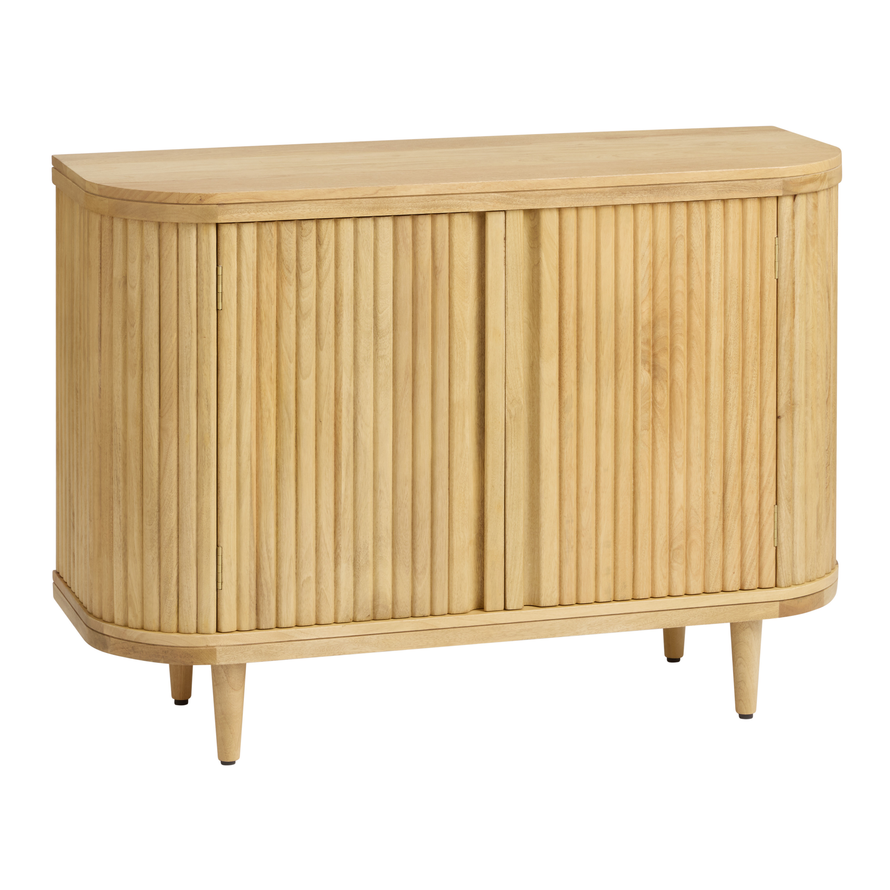 Hensley Fluted Wood Media Stand | World Market