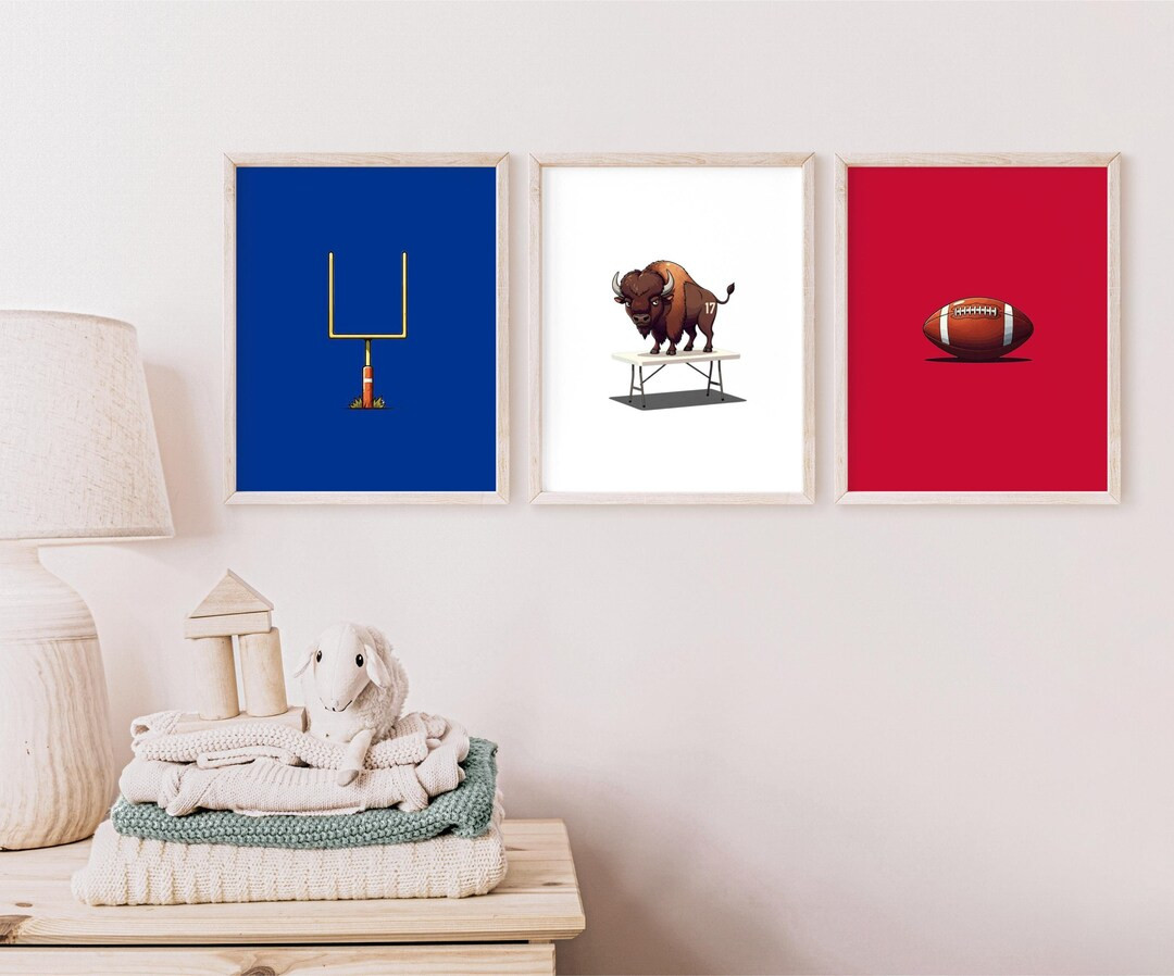 Buffalo Bills Nursery Prints Set of 3 - Etsy | Etsy (US)