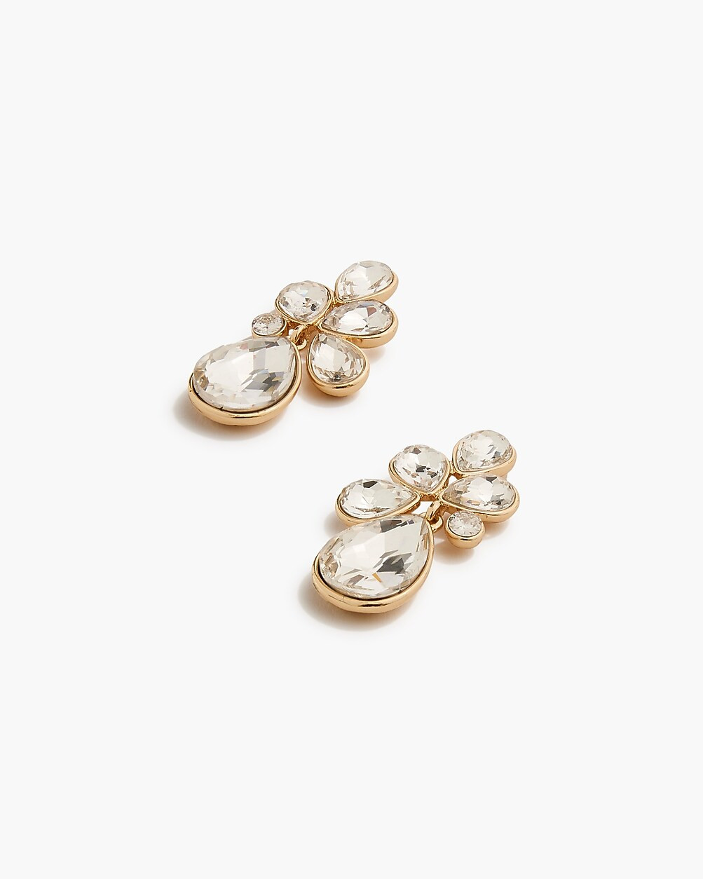 Crystal petal statement earrings | J.Crew Factory