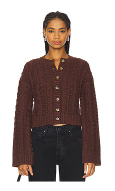 Tularosa Hunter Cardigan in Brown from Revolve.com | Revolve Clothing (Global)