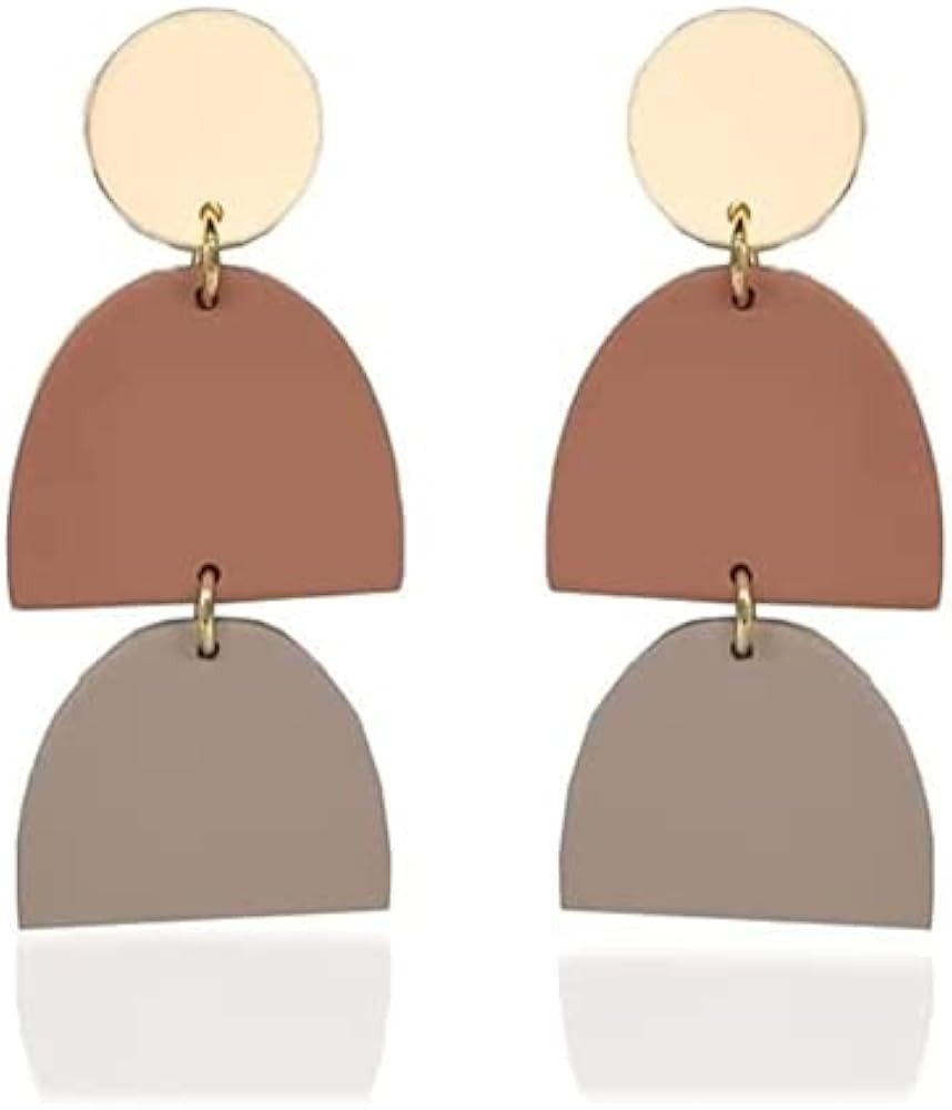 Handmade Polymer Clay Earring for Women,Unique Tasteful Cute Geometric Boho Drop Dangle Earrings ... | Amazon (US)