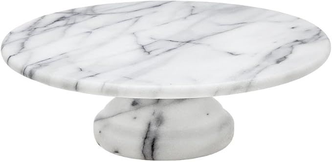 Godinger La Cucina Marble Pedestal Pastry Stand, 10.00L x 10.00W x 4.00H, Off-white | Amazon (US)