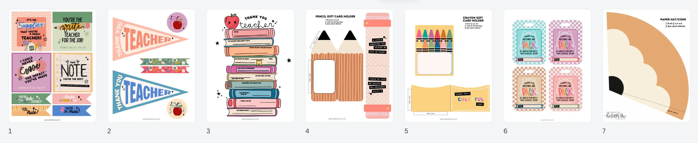 Teacher Appreciation School Supplies Theme | Teacher Appreciation | The Letter Vee