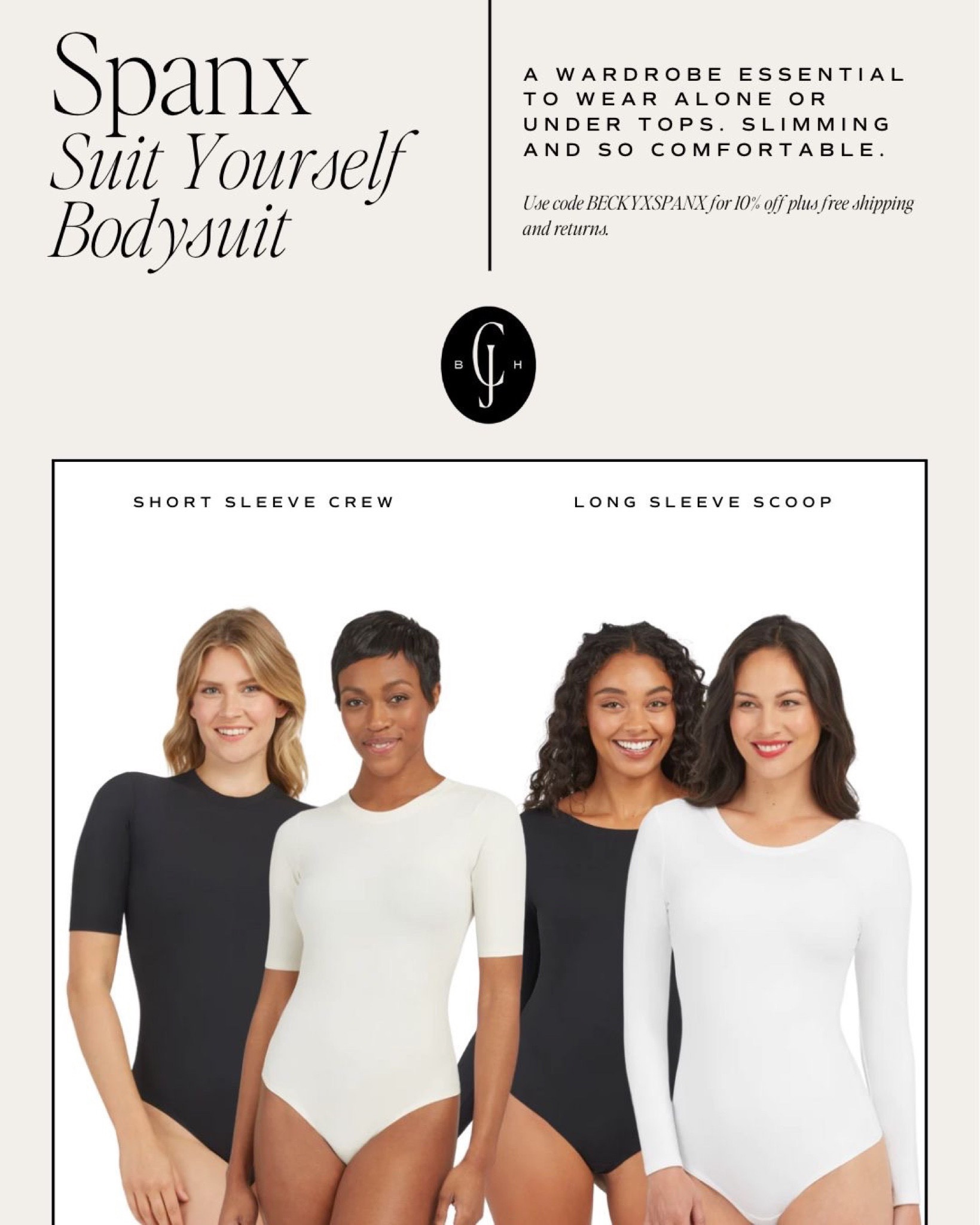 The most flattering bodysuit - get 10% off with code BECKYXSPANX