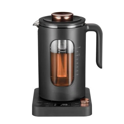 Electric Tea Kettle, INTASTING Glass Electric Kettle With Tea Infuser And Precise Knob Temperature Control, 1200W Fast Heating, BPA-Free, Easy To Clea | Wayfair North America