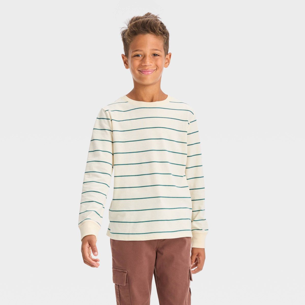 Boys' Long Sleeve Striped T-Shirt - Cat & Jack™ | Target