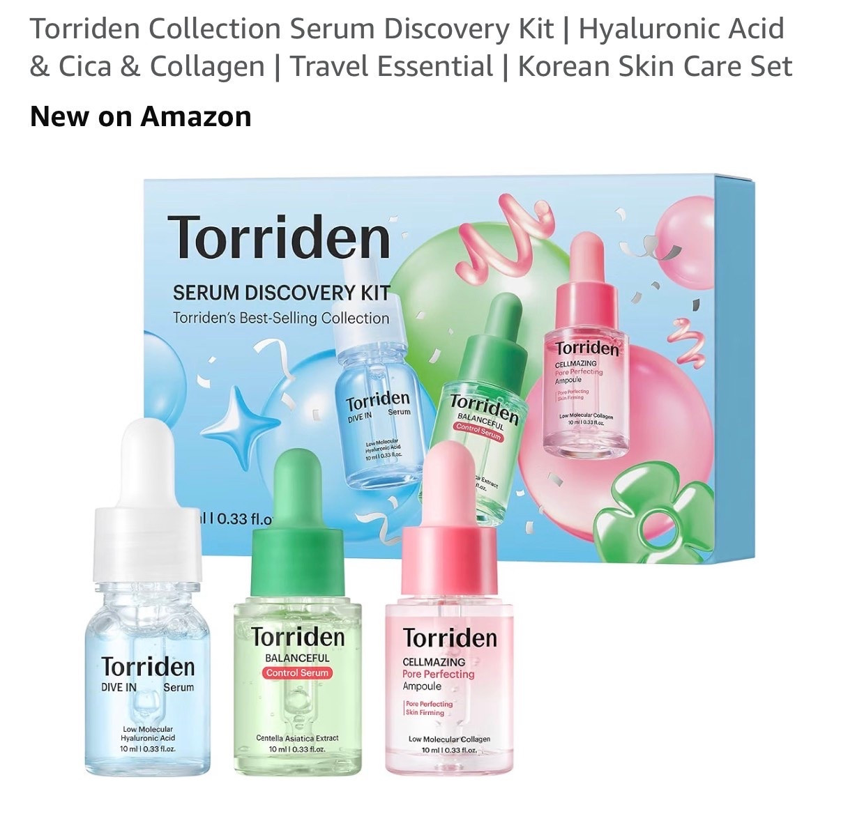 Torriden Collection Serum Discovery Kit | Hyaluronic Acid & Cica & Collagen | Travel Essential | Korean Skin Care Set

Korean skincare set

#LTKmorningroutine #LTKTravel