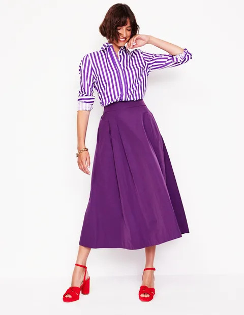 Isabella Taffeta Midi Skirt | Boden (US)