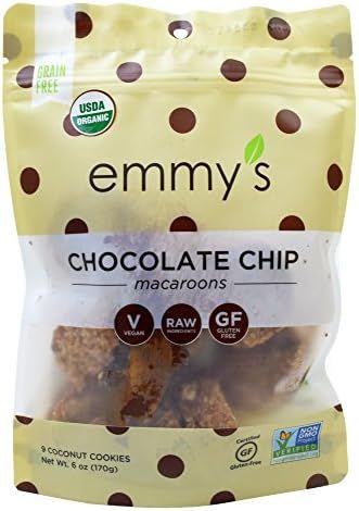 Emmy's Organics, Coconut Cookies - Chocolate Chip, 6 oz (Pack of 2) | Amazon (US)