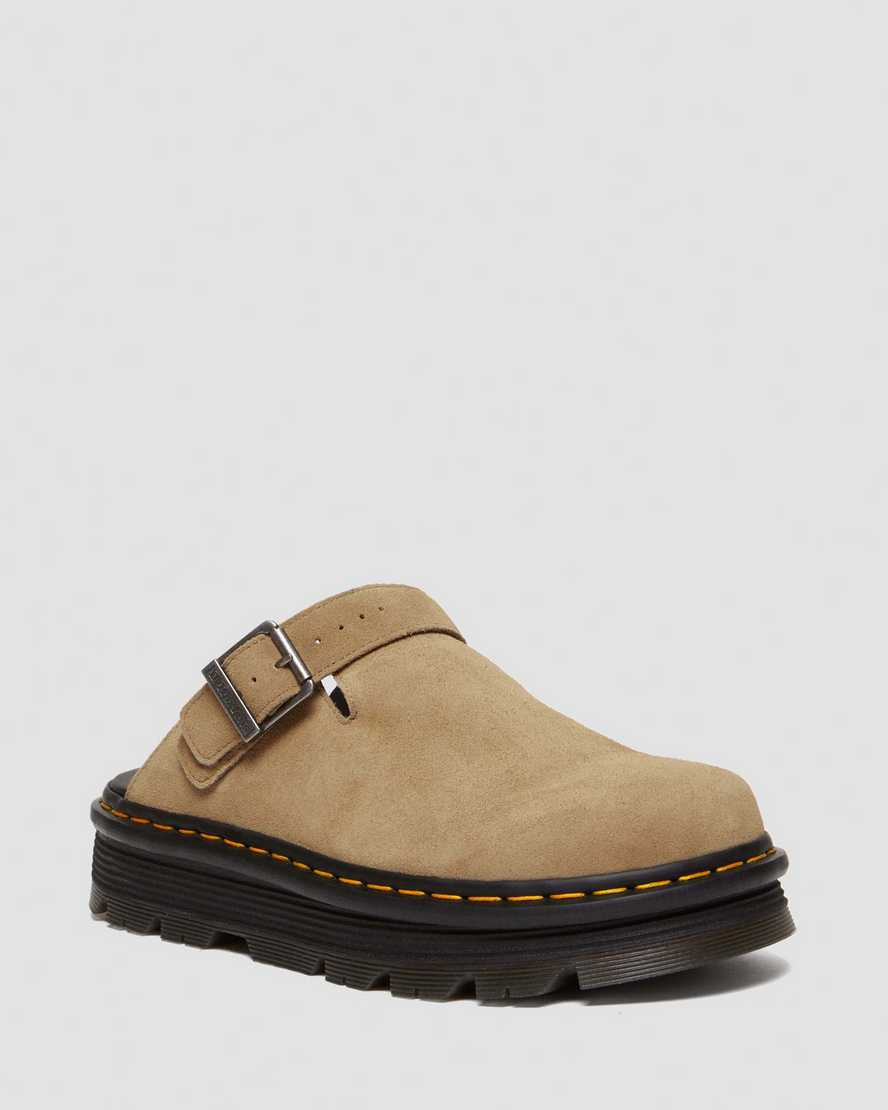 Zebzag Suede Casual Slingback Platform Mules | Dr. Martens