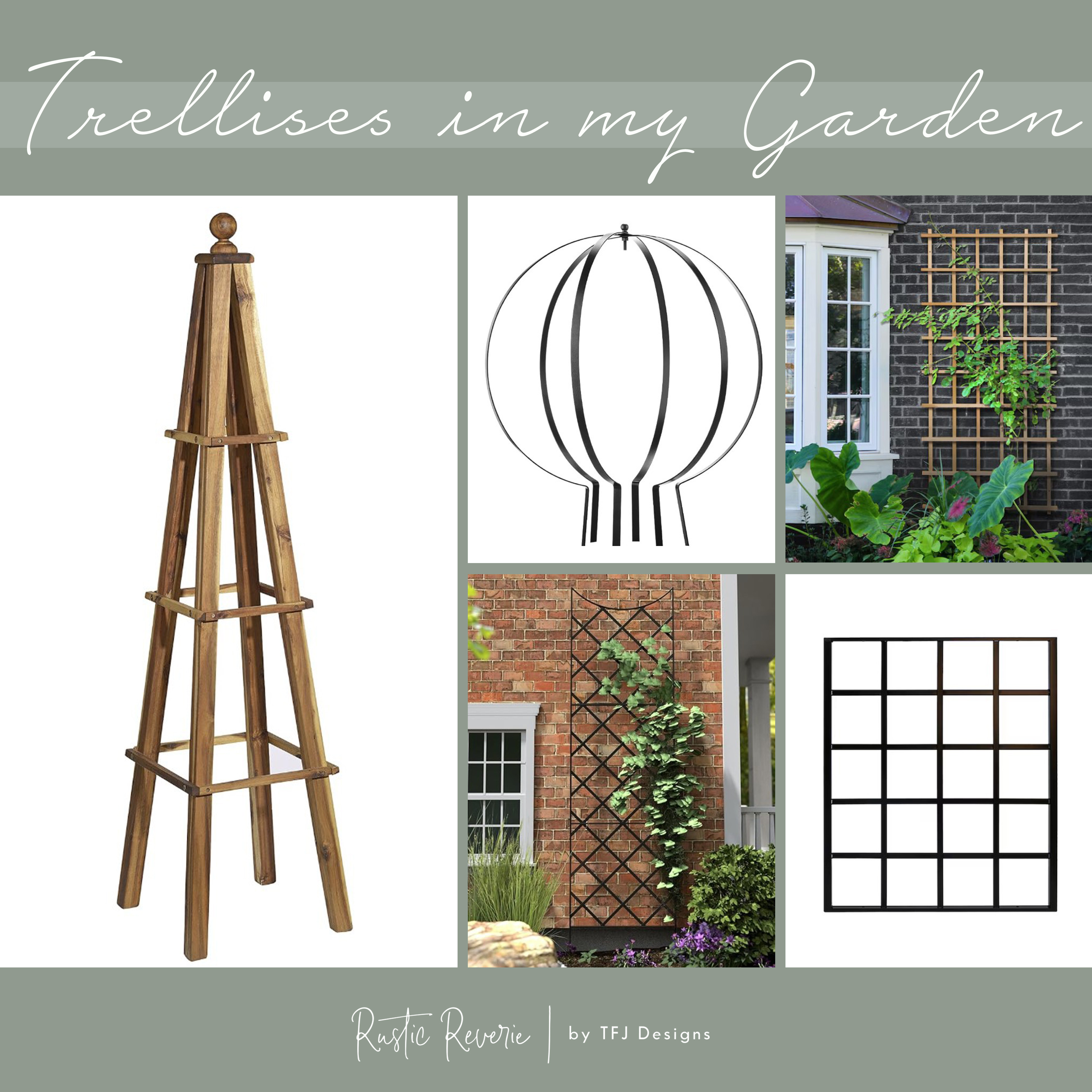 I've never met a trellis I didn't love, and have several styles in my garden! I get asked often about them, so I'm linking them below! The tall wooden trellis we DIY'ed, but I am linking similar ones. 👨‍🌾 backyard outdoor space patio vines roses spring fashion butter yellow polka dots 

 #LTKOver40 #LTKHome #LTKFindsUnder100