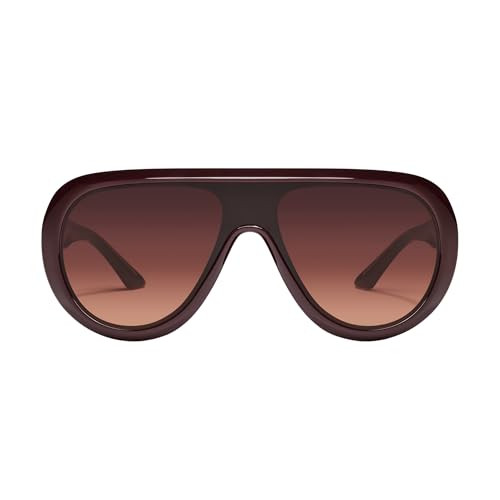 QUAY SET LIST Shield Aviator Sunglasses Bundle for Men for Women, Espresso | Amazon (US)