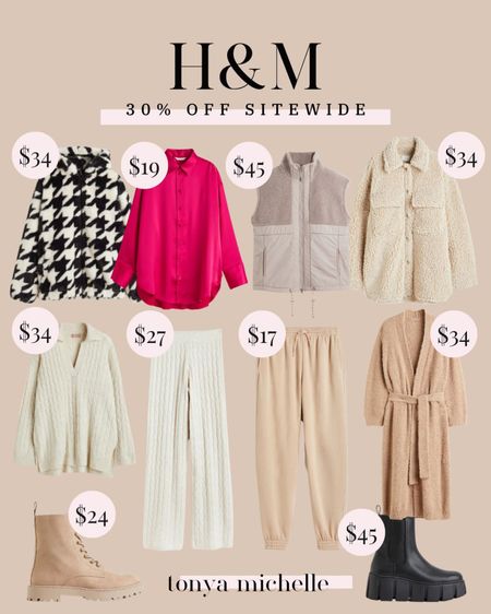 H&M cyber Monday deals - Sherpa coats - vests - loungewear sets - robes for women - winter boots on sale - Christmas tops 


#LTKSeasonal #LTKsalealert #LTKCyberweek