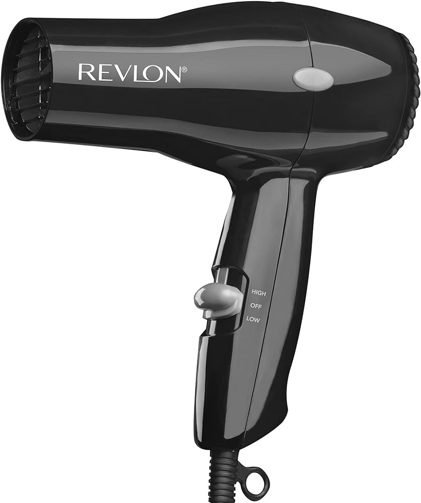 Revlon Compact Hair Dryer | 1875W Lightweight Design, Perfect for Travel, (Black) | Amazon (US)