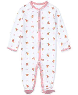 Baby Girls Polo Bear Cotton Coverall | Macy's