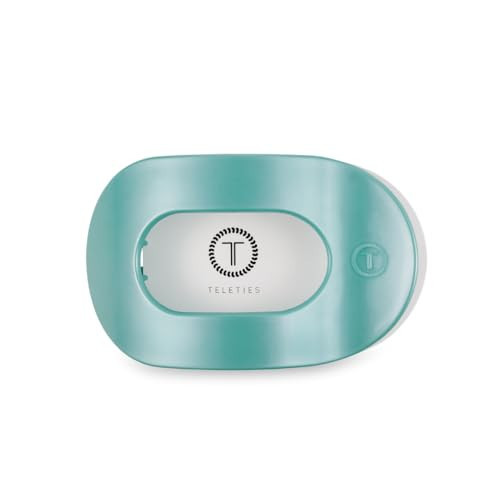TELETIES - Medium Flat Round Clip - For Lying Down, Yoga, Driving & More - Strong Grip, Bendable Teeth, Comfortable Curved Design - Ideal for Medium Hair - Spring Collection - Totally Turquoise | Amazon (US)