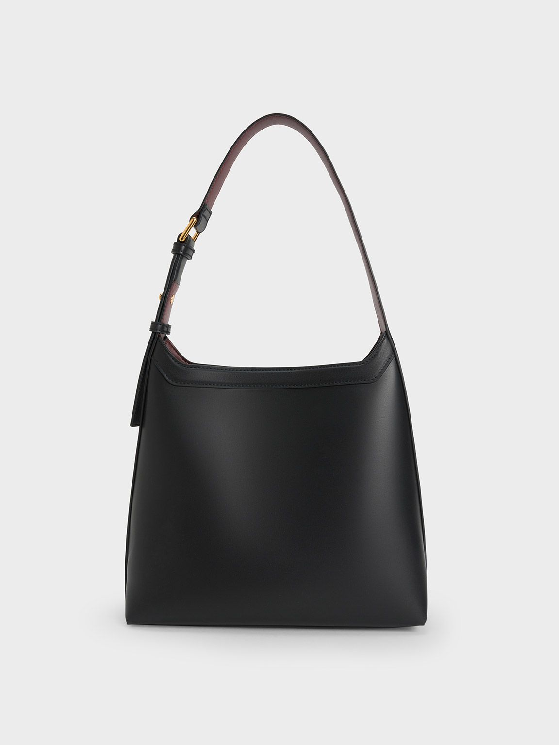 Black Leona Large Hobo Bag | CHARLES &amp; KEITH | Charles & Keith US