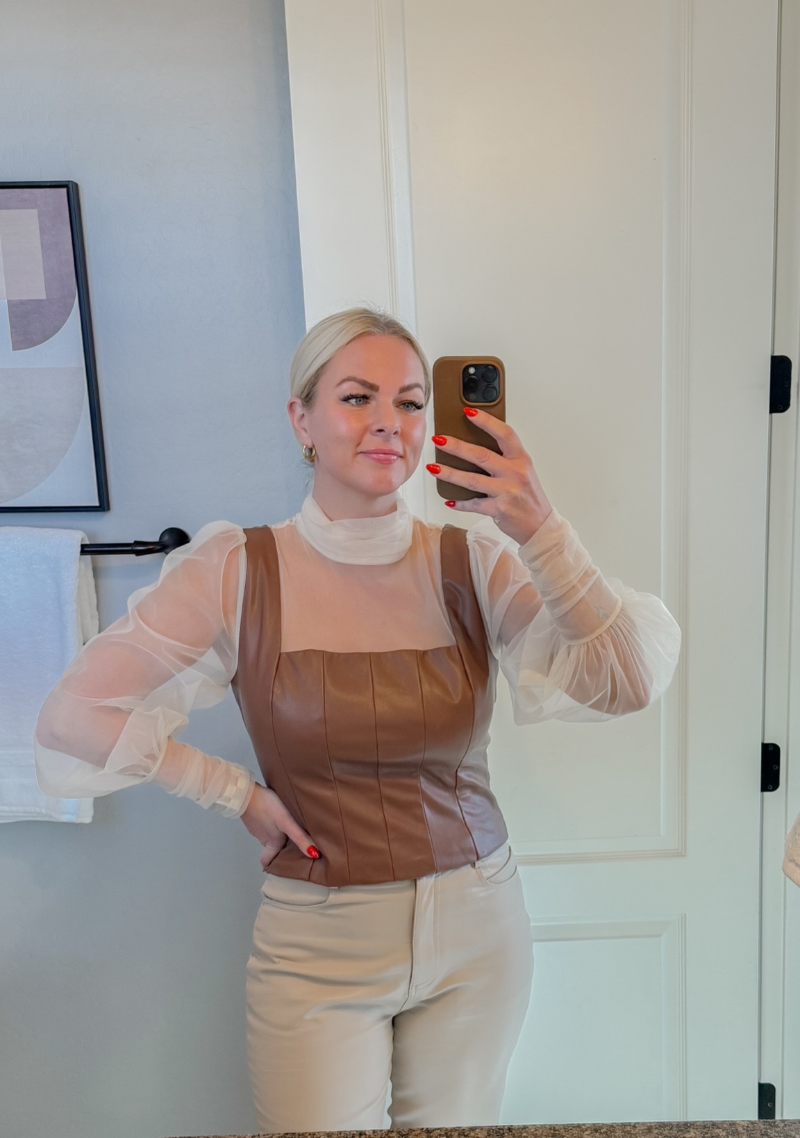 Top is from Anthropologie last season! Linking similar!! 