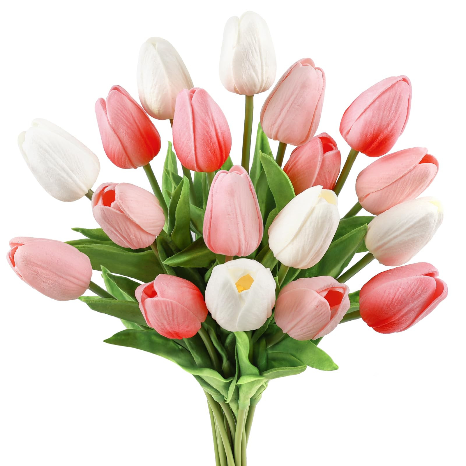 Beferr 18pcs Tulips Artificial Flowers Faux Tulip Real Touch Tulip Fake Flowers Bouquets Arrangem... | Amazon (US)