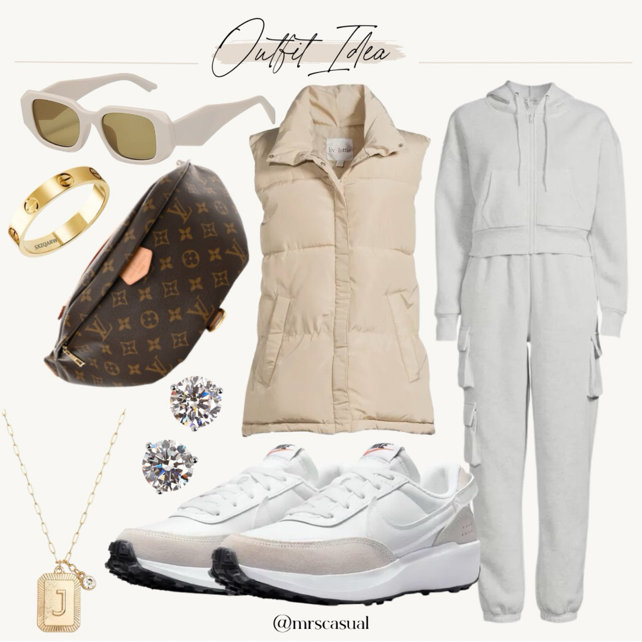 Walmart activewear joggers and sweatshirt. Puffer vest fall outfit idea 

#LTKfindsunder100 #LTKfindsunder50 #LTKSeasonal