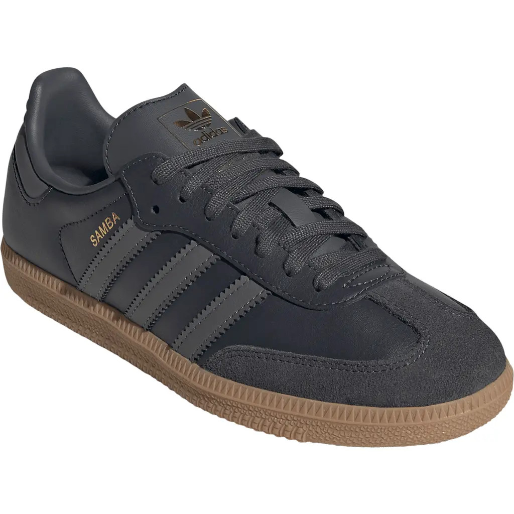 adidas Kids' Samba OG Sneaker in Grey Six/grey Four/gum at Nordstrom, Size 5 | Nordstrom