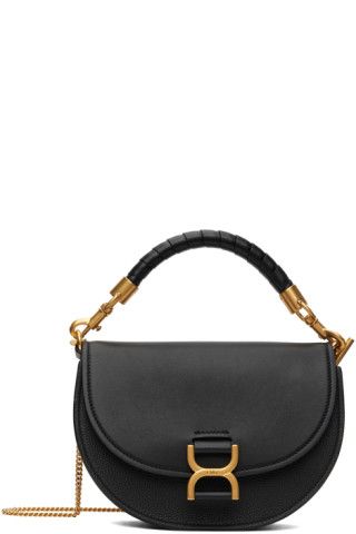 Black Marcie Chain Flap Bag | SSENSE