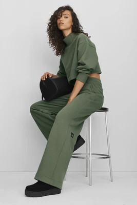 ALO | Serenity Wide Leg Sweatpant in Bamboo Green, Size: 2XS | Alo Yoga