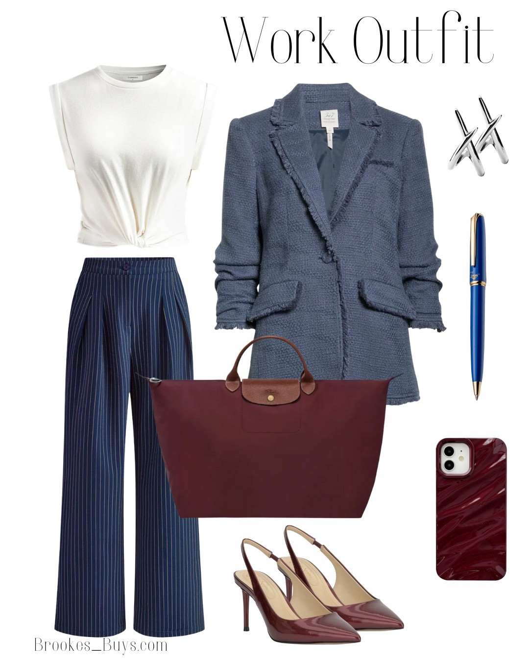 I love the pinstripes on these pants. This shirt can be worn for work or casual with jeans. I love the touch of burgundy  

#LTKWorkwear #LTKStyleTip #LTKFindsUnder50