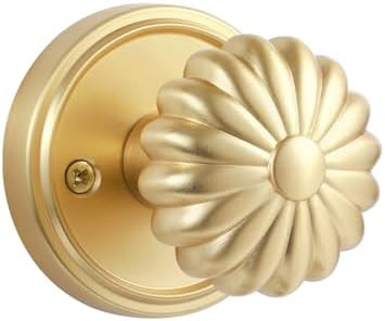 Brushed Gold Passage Door Knob, Interior Light Gold DoorKnob Kitchen Pantry Door Handle Hallway C... | Amazon (US)