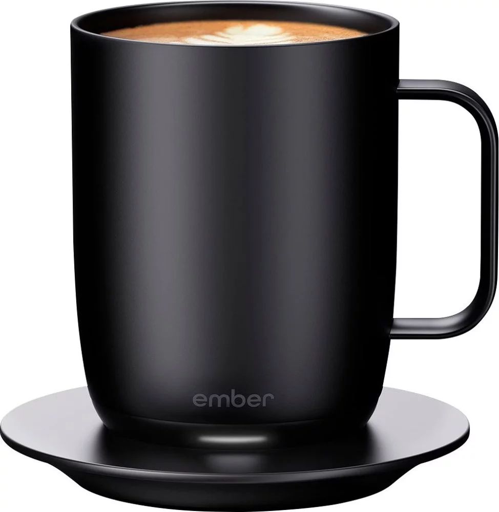 Ember - 14 oz. Temperature Controlled Ceramic Coffee Mug - Black - Walmart.com | Walmart (US)