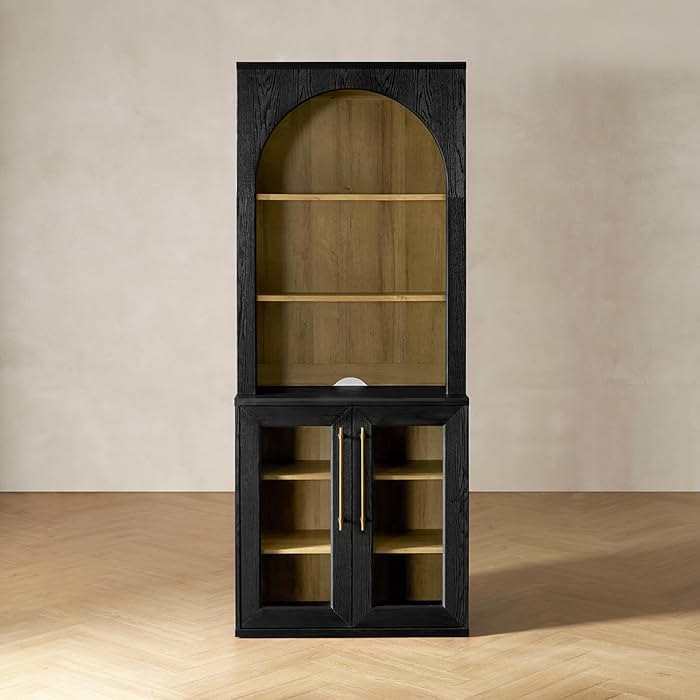 mopio Blake Storage Cabinet with Hutch, Sideboard Buffet Cabinet with Storage, Kitchen Pantry Cab... | Amazon (US)