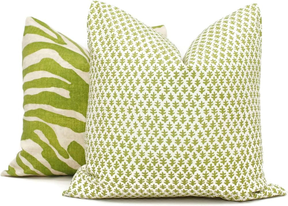 Flowershave357 Sister Parish Burmese in Green Decorative Pillow Cover 18x18 inch 45x45cmLumbar Pi... | Amazon (US)