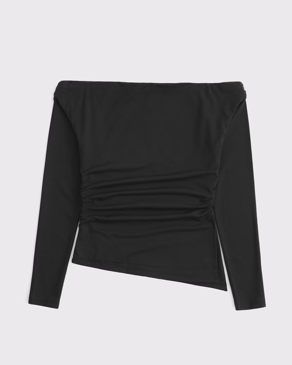 Off-The-Shoulder Draped Top | Abercrombie & Fitch (US)