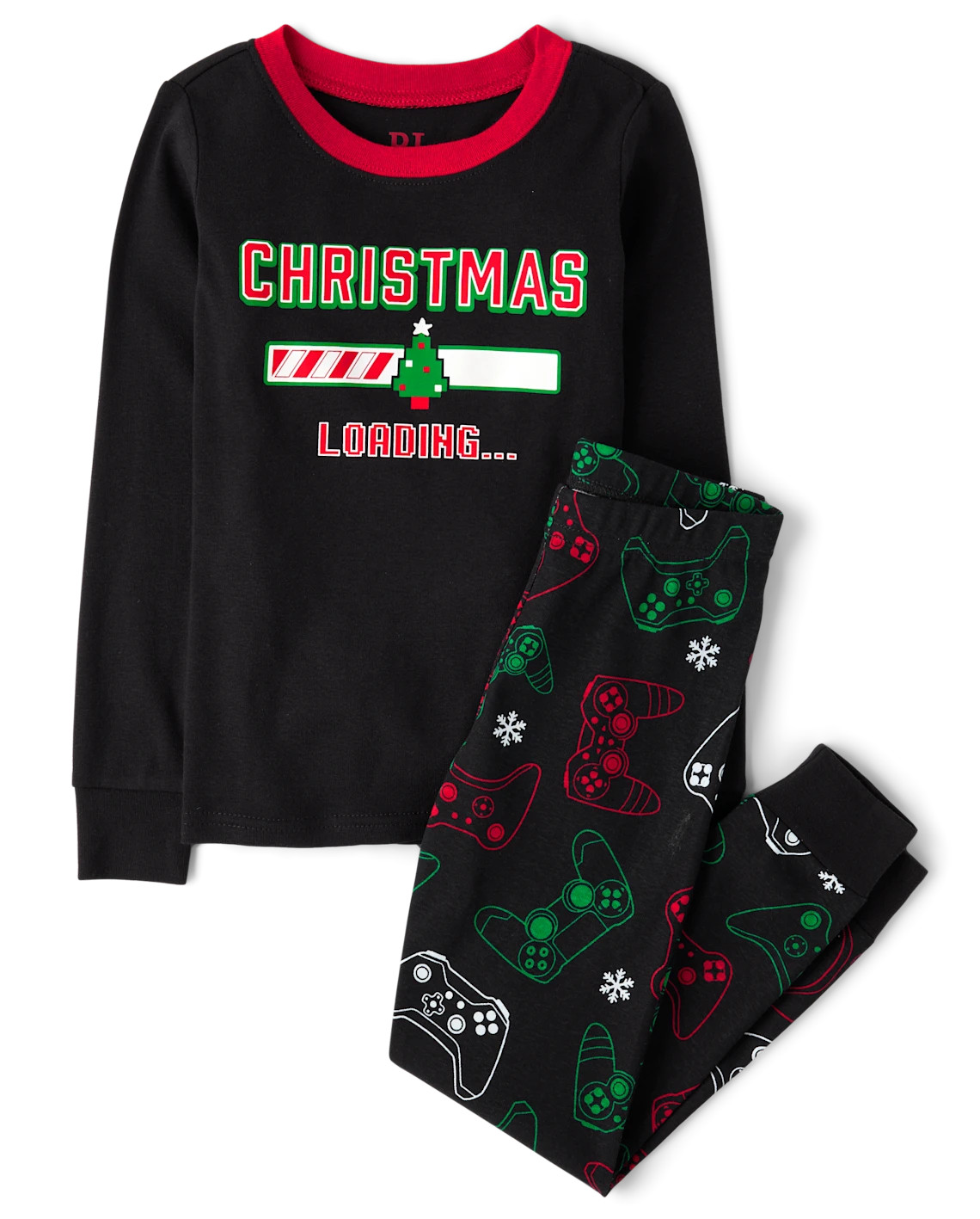 Kids Christmas Gamer Snug Fit Cotton Pajamas - black | The Children's Place