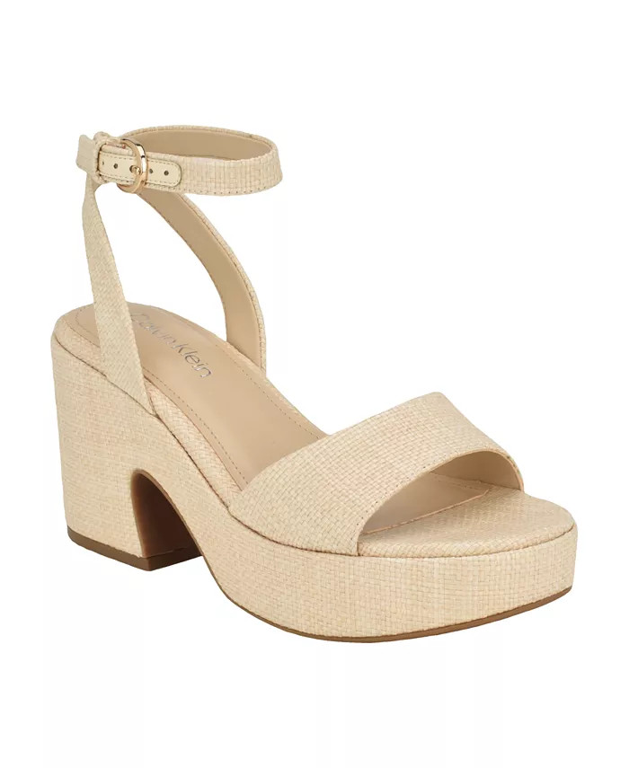 Calvin Klein Women's Summer Almond Toe Dress Wedge Sandals - Macy's | Macy's