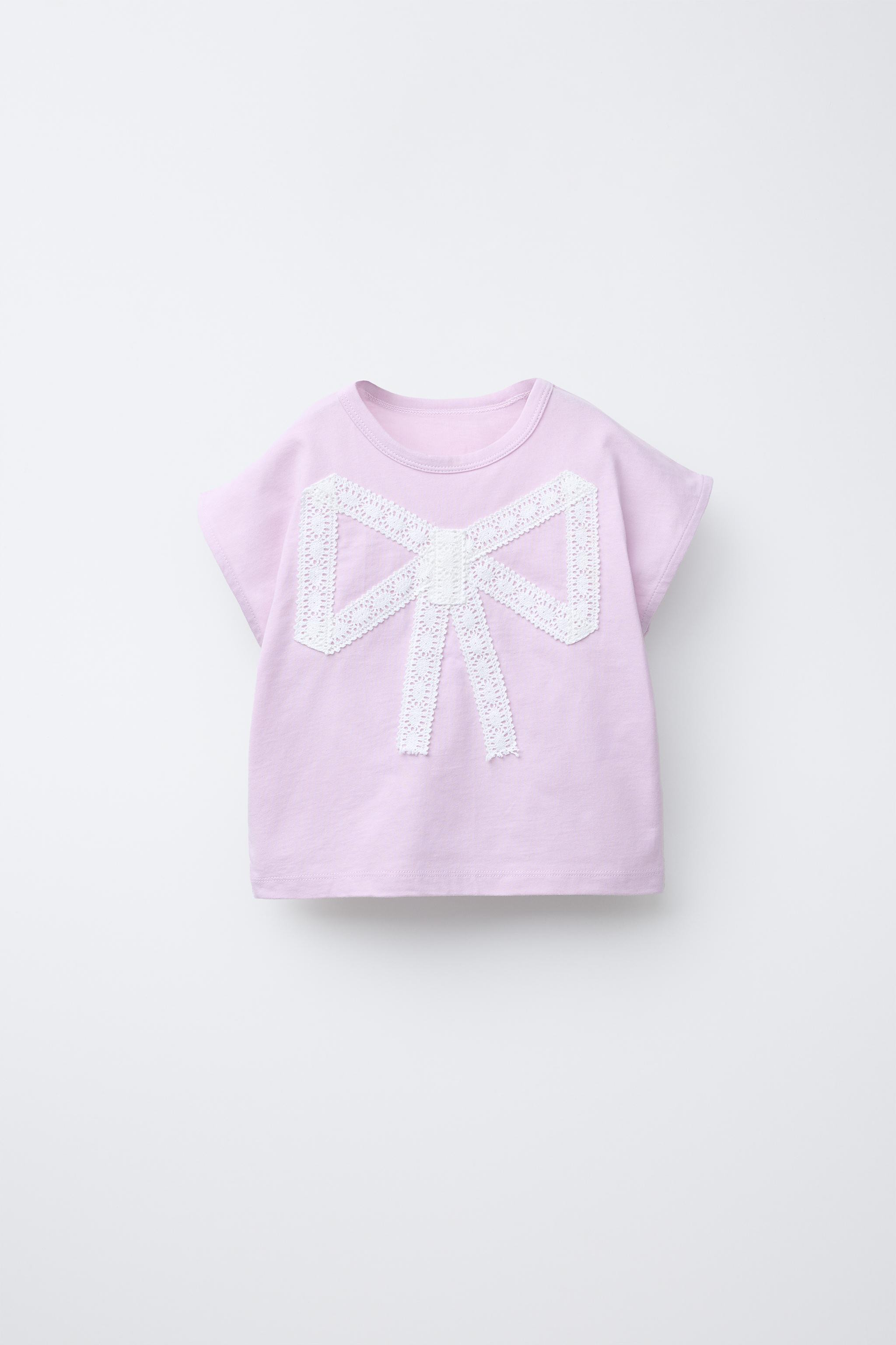 LACE BOW T-SHIRT | Zara US