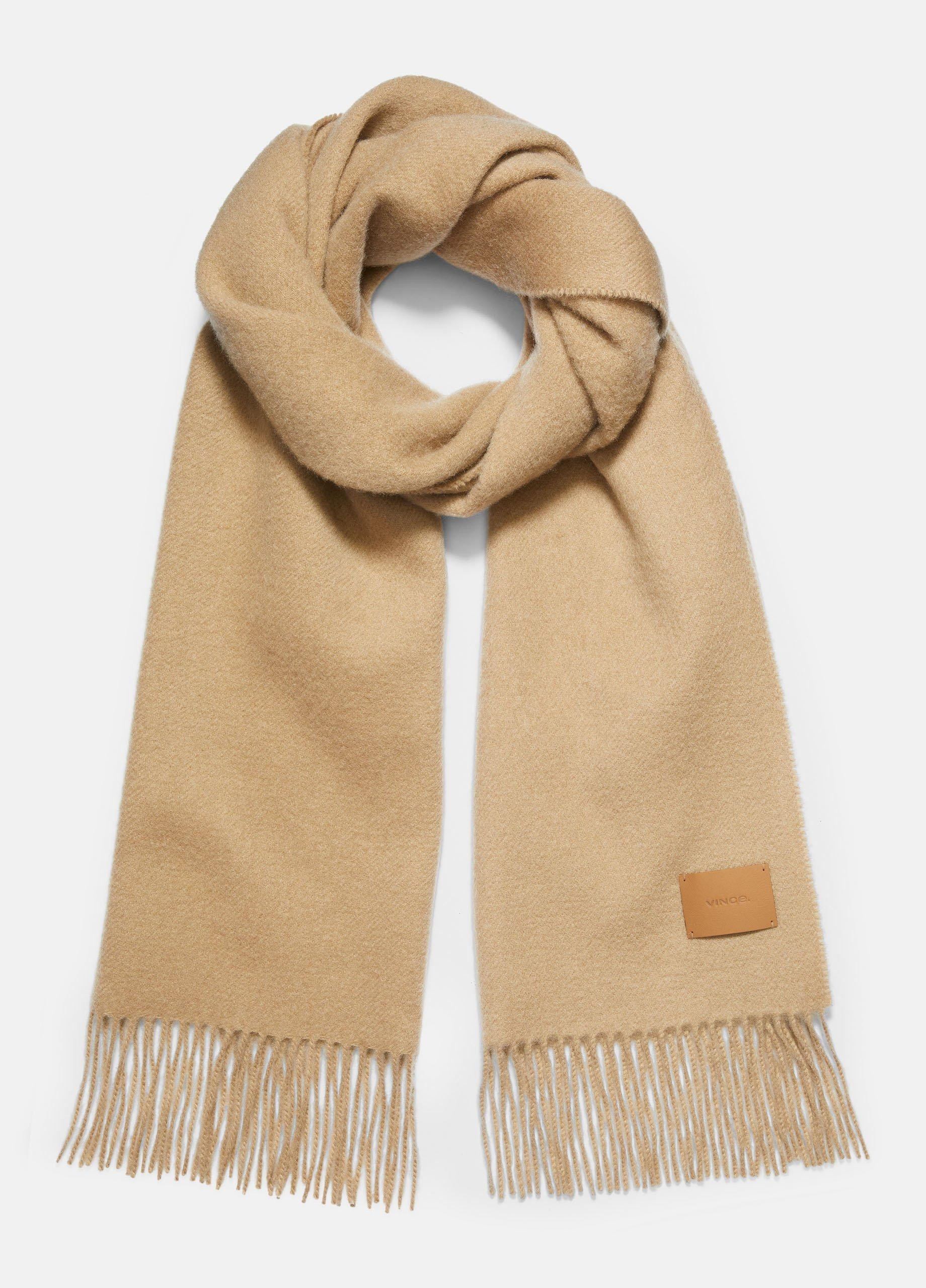 Women's Double-Face Cashmere Scarf, Camel Vince | Vince LLC