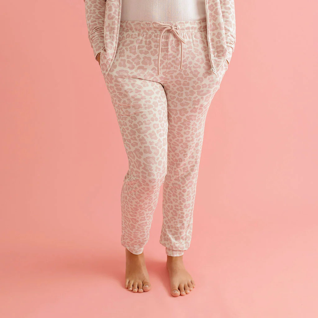Leopard Pink Women's Joggers | Delaney | Posh Peanut