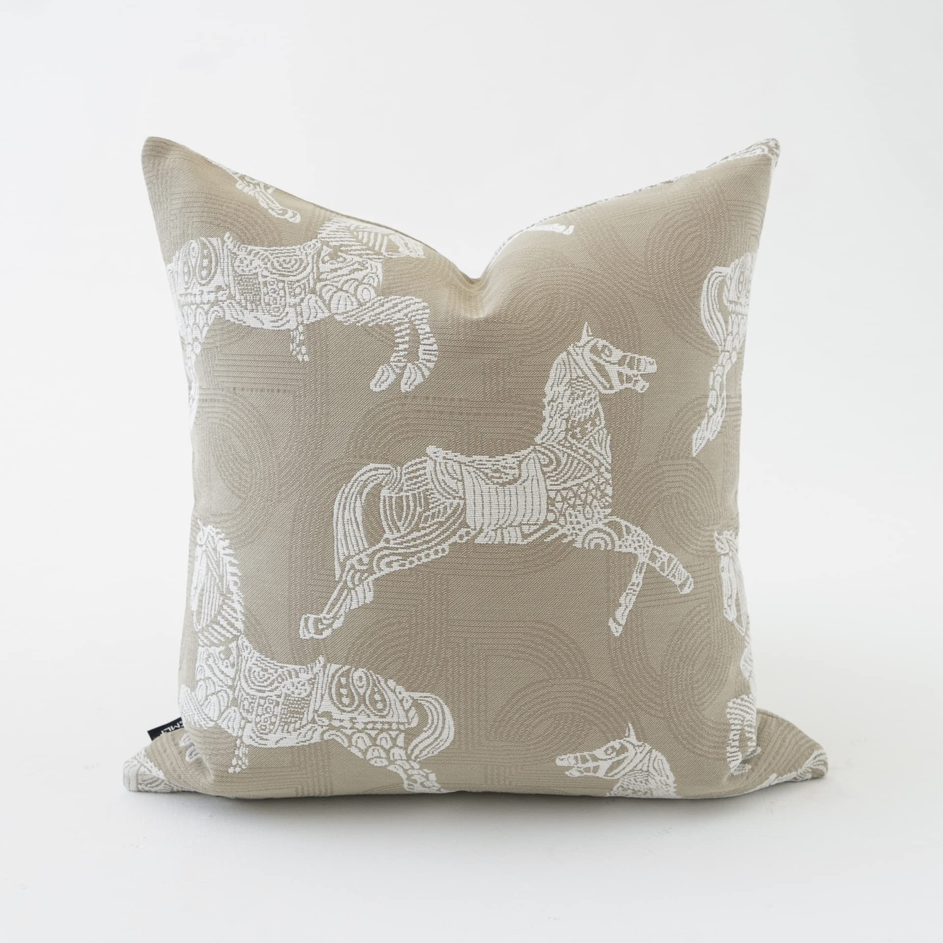 20x20'' Inches Throw Pillow Cushion Cover - Horse Pattern Jacquard Craft Luxury Modern Fashion St... | Amazon (US)