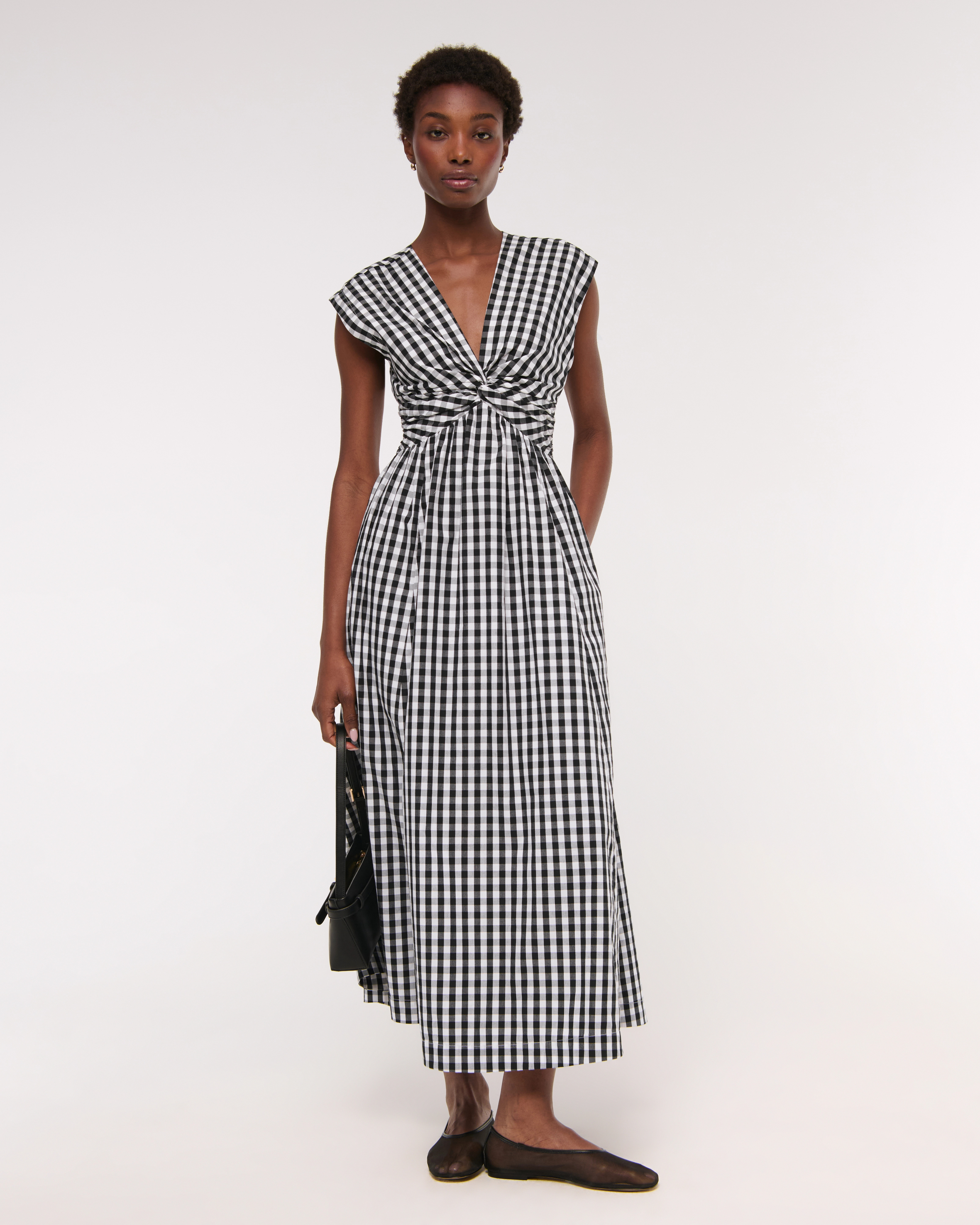 Twist-Front Maxi Dress | Abercrombie & Fitch (US)